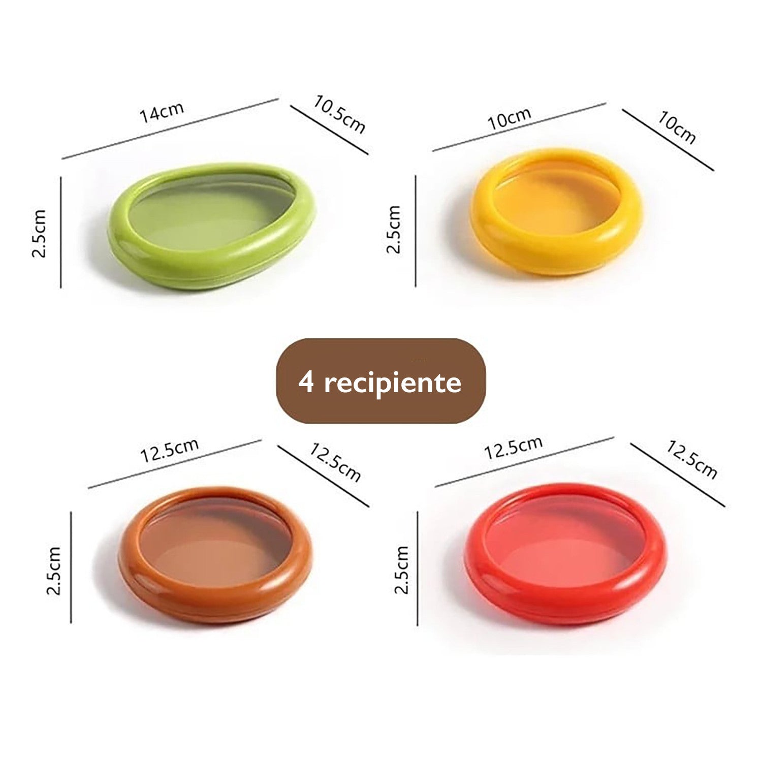 Set 4 Recipente Alimente cu Capac Din Silicon KD Home Silly Cup Pentru Depozitare Set 4 Recipente Alimente cu Capac Din Silicon KD Home Silly Cup Pentru Depozitare